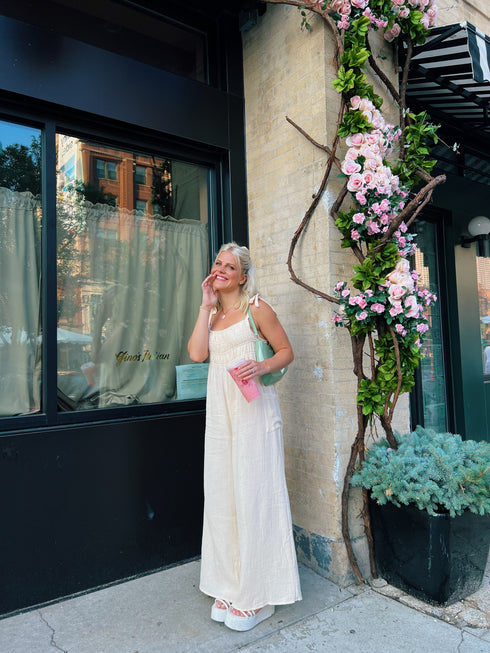 Easy Peasy Jumpsuit // Cream